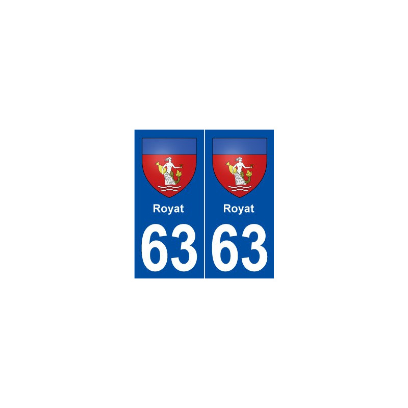 63 Royat blason autocollant plaque stickers ville
