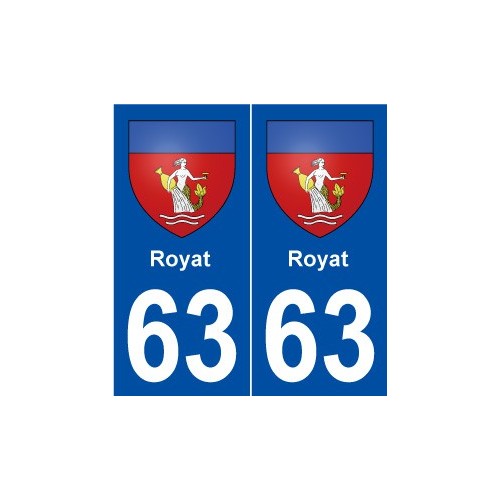 63 Royat blason autocollant plaque stickers ville
