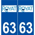 63 Royat logo adesivo piastra adesivi città