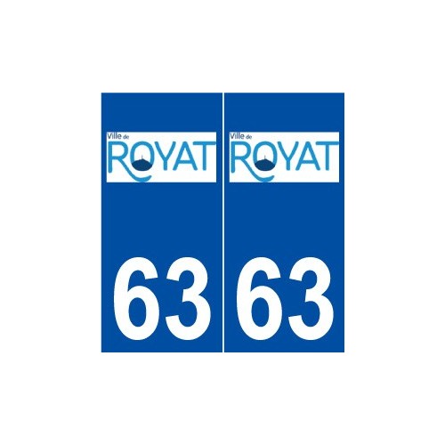 63 Royat logo autocollant plaque stickers ville