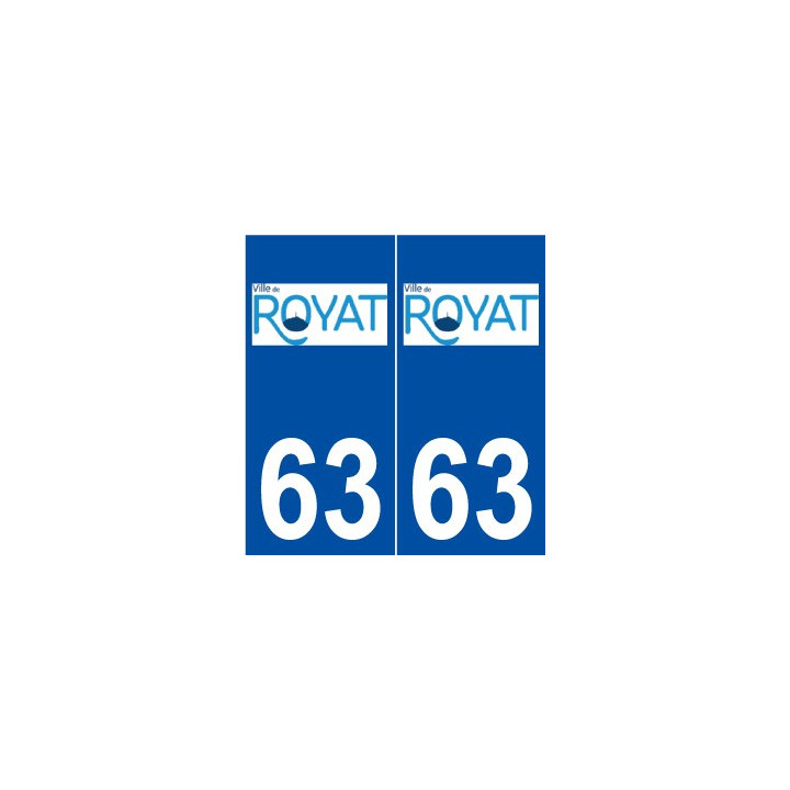 63 Royat logo autocollant plaque stickers ville
