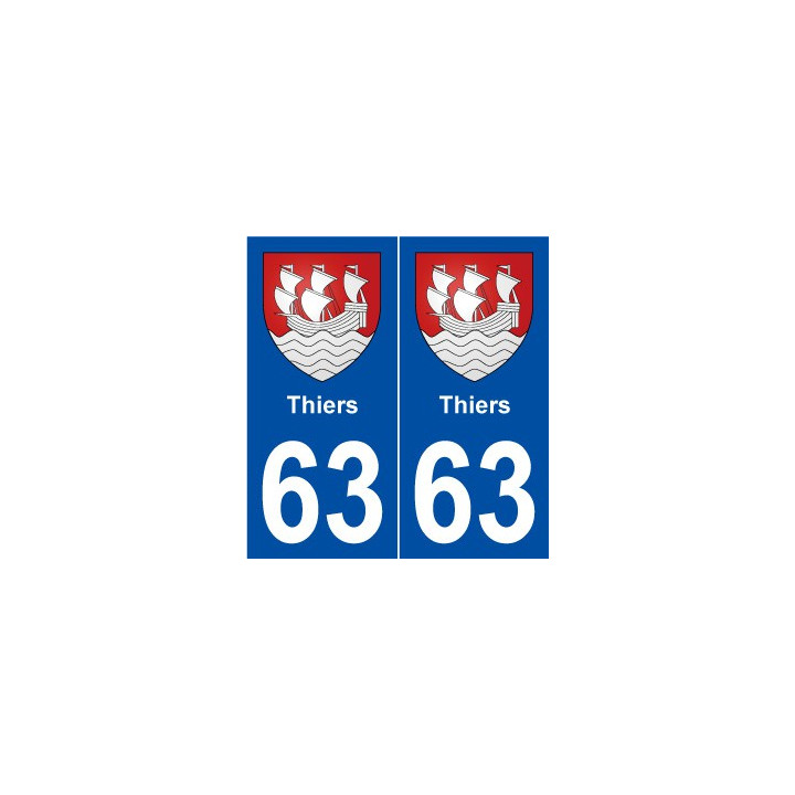 63 Thiers blason autocollant plaque stickers ville