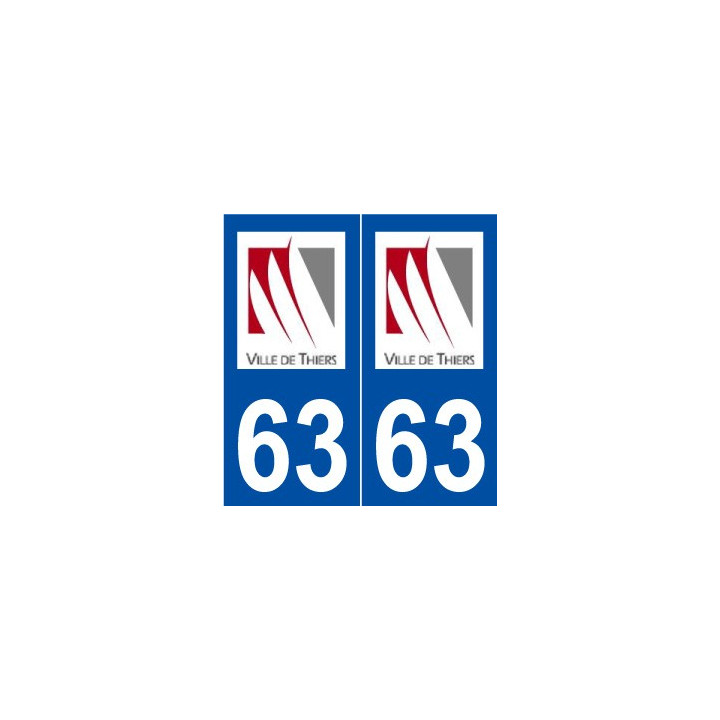 63 Thiers logo autocollant plaque stickers ville