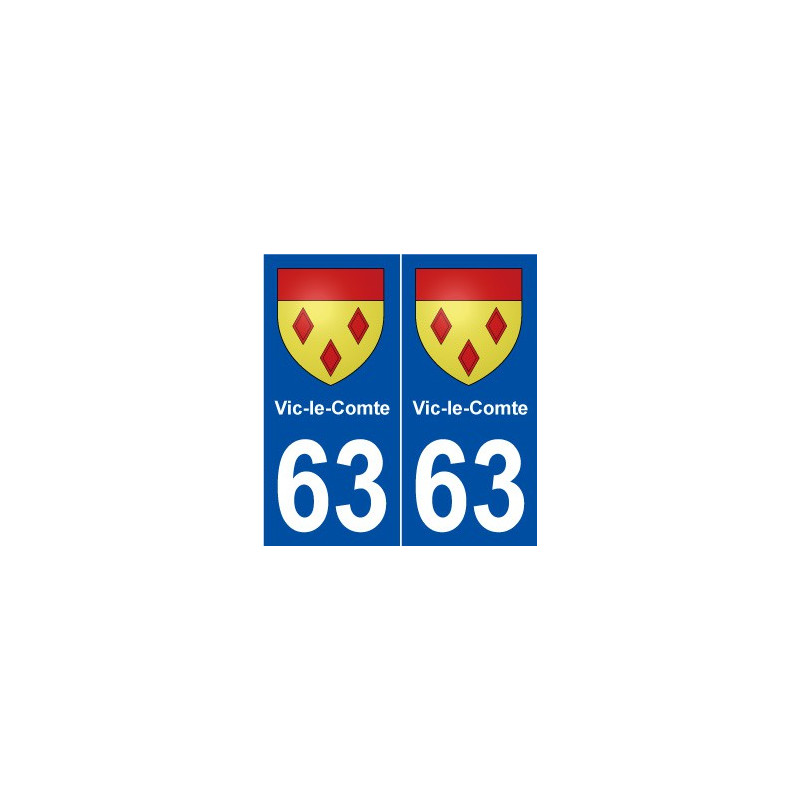 63 Vic-le-Comte blason autocollant plaque stickers ville