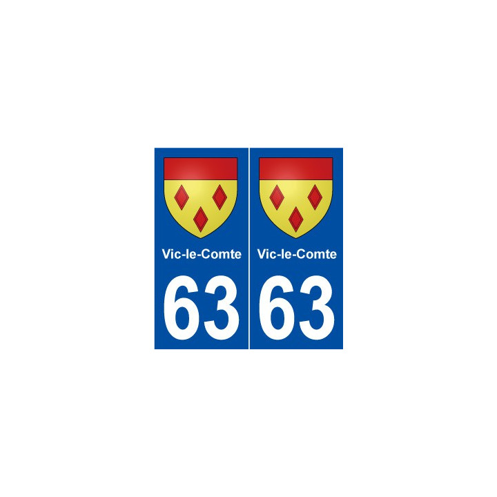 63 Vic-le-Comte blason autocollant plaque stickers ville