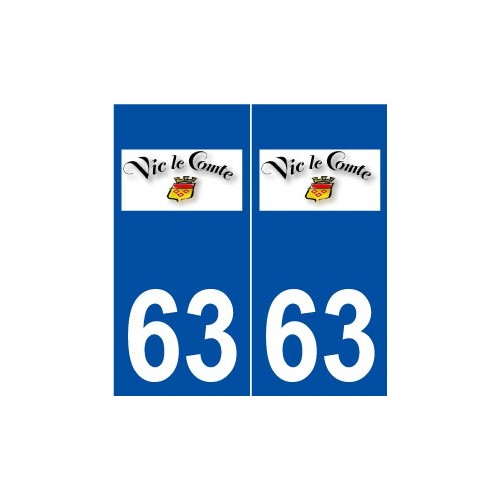 63 Vic-le-Comte logo autocollant plaque stickers ville