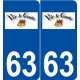 63 Vic-le-Comte logo autocollant plaque stickers ville