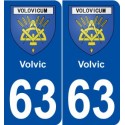 63 Volvic blason autocollant plaque stickers ville