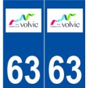 63 Volvic logo autocollant plaque stickers ville