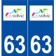 63 Volvic logo autocollant plaque stickers ville