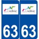 63 Volvic logo autocollant plaque stickers ville