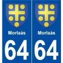 64 Morlaàs blason autocollant plaque stickers ville