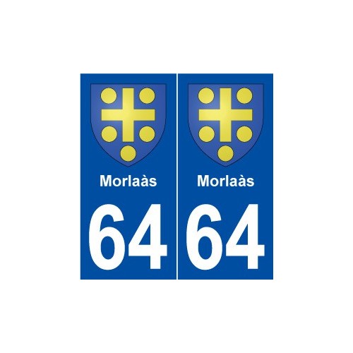 64 Morlaàs blason autocollant plaque stickers ville
