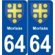 64 Morlaàs blason autocollant plaque stickers ville