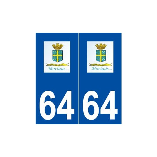 64 Morlaàs logo autocollant plaque stickers ville