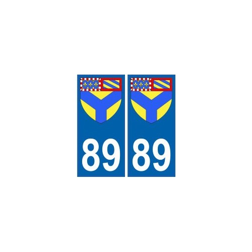 89 Yonne autocollant plaque blason armoiries stickers département