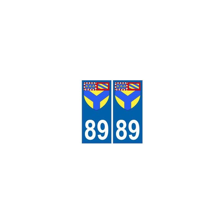 89 Yonne autocollant plaque blason armoiries stickers département