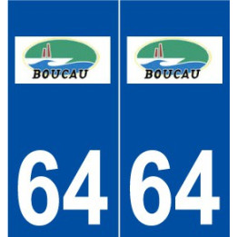 64 Boucau logo autocollant plaque stickers ville