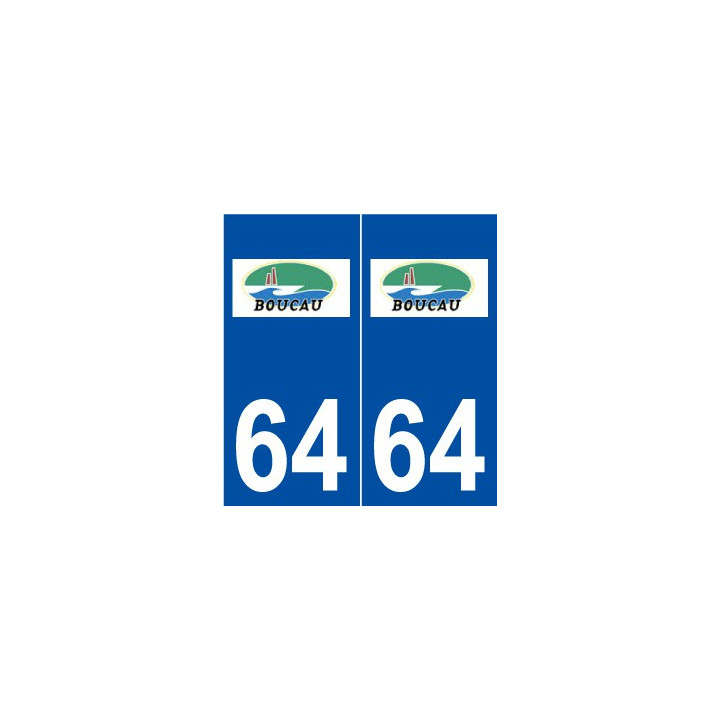 64 Boucau logo autocollant plaque stickers ville