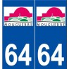 64 Mouguerre blason autocollant plaque stickers ville