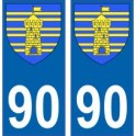 90 Territoire de Belfort adesivo piastra stemma coat of arms adesivi dipartimento