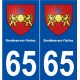 65 Bordères-sur-l'échez blason autocollant plaque stickers ville