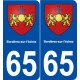 65 Bordères-sur-l'échez blason autocollant plaque stickers ville