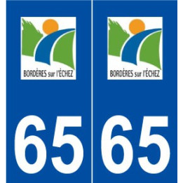 65 Bordères-sur-l'échez logo autocollant plaque stickers ville