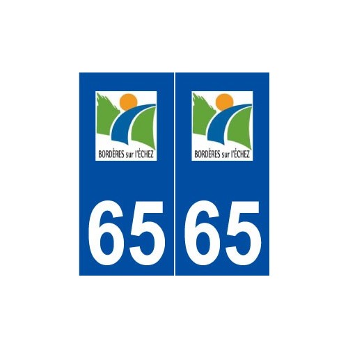 65 Bordères-sur-l'échez logo autocollant plaque stickers ville
