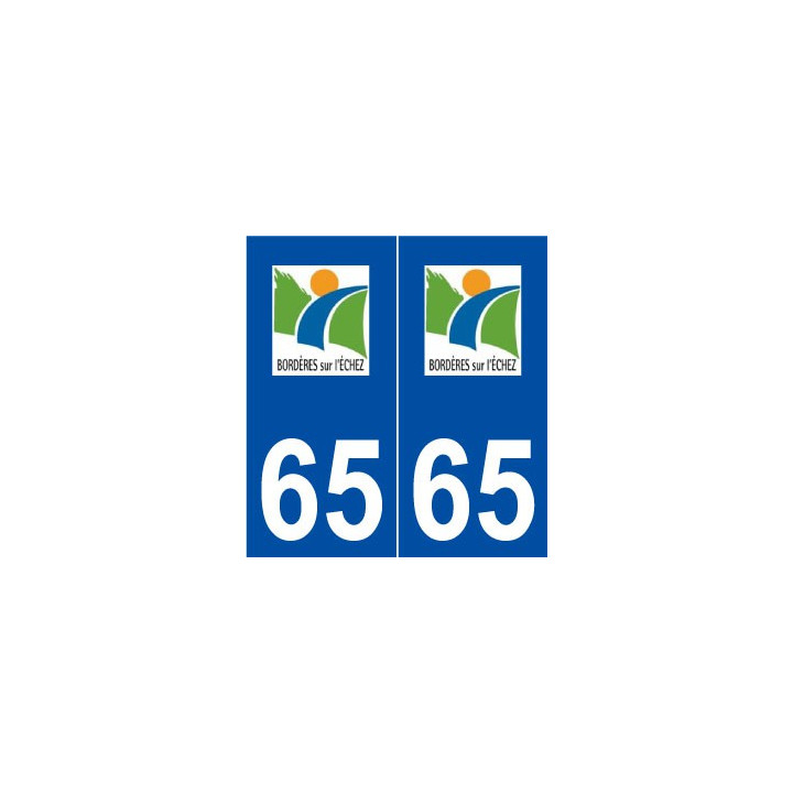 65 Bordères-sur-l'échez logo autocollant plaque stickers ville