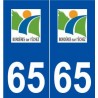 65 Bordères-sur-l'échez logo autocollant plaque stickers ville