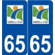 65 Bordères-sur-l'échez logo autocollant plaque stickers ville