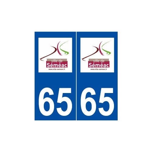 65 Séméac logo autocollant plaque stickers ville