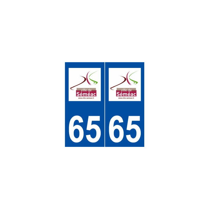 65 Séméac logo autocollant plaque stickers ville