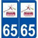 65 Séméac logo autocollant plaque stickers ville