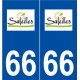 66 Saleilles blason autocollant plaque stickers ville