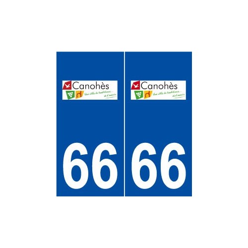 66 Canohès logo autocollant plaque stickers ville