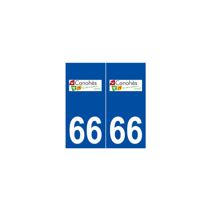 66 Canohès logo autocollant plaque stickers ville