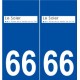 66 Le Soler logo aufkleber typenschild aufkleber stadt