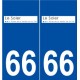 66 The Soler logo sticker plate stickers city