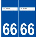 66 Le Soler logo autocollant plaque stickers ville
