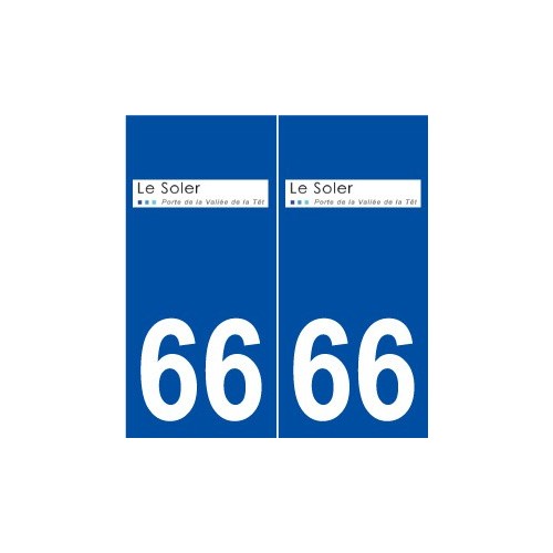 66 Le Soler logo autocollant plaque stickers ville