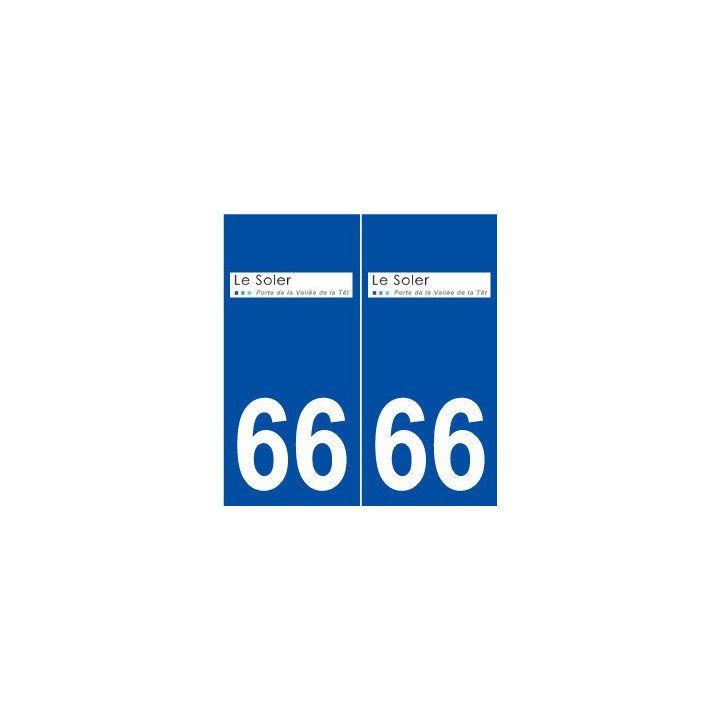 66 Le Soler logo autocollant plaque stickers ville