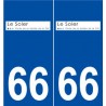 66 Le Soler logo autocollant plaque stickers ville