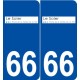 66 Le Soler logo autocollant plaque stickers ville