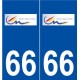 66 Sainte-Marie logo autocollant plaque stickers ville