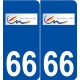 66 Sainte-Marie logo autocollant plaque stickers ville