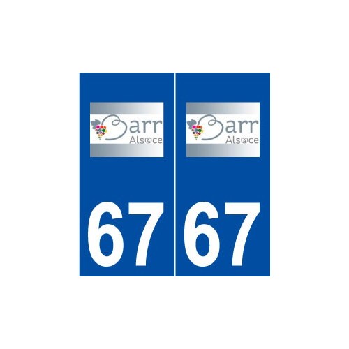 67 Barr logo autocollant plaque stickers ville