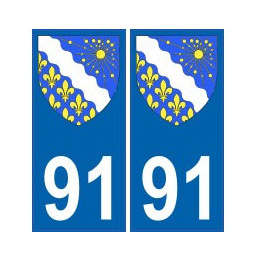 91 Essonne autocollant plaque blason armoiries stickers département