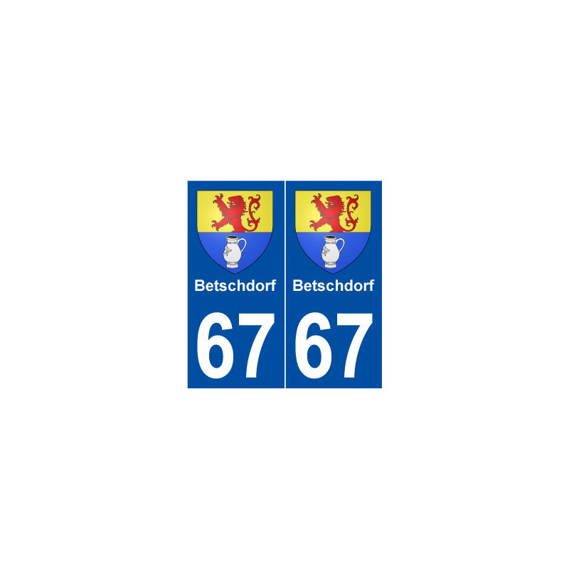 67 Betschdorf blason autocollant plaque stickers ville